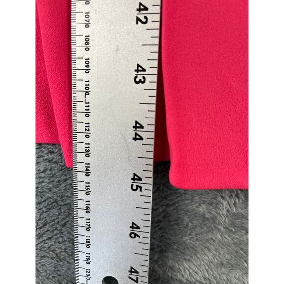 Andrew Marc Coral Pink Fit Flare Dress Size 12 Short Sleeve Designer - Picture 9 of 10